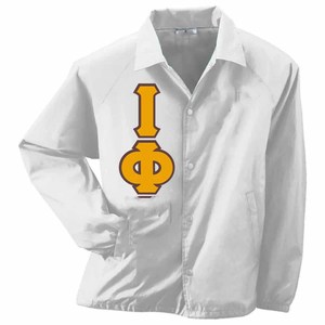 Iota | Phi | Theta Custom Greek Letters <b>Coaches</b> Jacket for Men Plus Size Wholesale Casual with Custom Logo Plain Dyed - Product Image 5