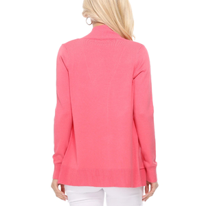 Yemak – Cardigan en tricot à manches longues pour femme, ouvert sur le devant, avec poches, doux, léger, respirant, en coton et laine, idéal pour l'hiver - Product Image 2