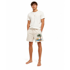 Shorts de Playa Casuales de Poliéster para Hombre, 5 Pulgadas de Entrepierna, Ecológicos, Premium, Cintura Media, Cierre con Cordón - Product Image 2
