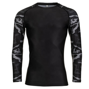 T-shirt de compression athlétique pour homme à manches longues, anti-UV, séchage rapide, respirant, en Spandex, imprimé numérique - Product Image 4