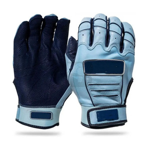 Custom Design White Leather Batting Glove Lightning Logo Right Hand <b>Padded</b> Hook Loop Closure Unisex Adult Training Use Quick-Dry - Product Image 6
