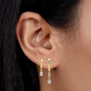 Pendientes de Oro de 14K con Diamante Cultivado en Laboratorio de 0.60CT en Forma de Pera, con Engaste de Garras, Joyería Fina, Regalo Elegante para Mujer, Lujo para el Día a Día - Product Image 3