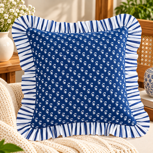 Housse de coussin classique à volants pour coussins décoratifs de canapé, accents de chambre, aménagement de salon et décoration intérieure - Product Image 3