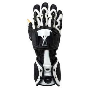 Gants en cuir à doigts entiers, noir et blanc, fermeture à boucle, pour cyclisme, hommes, été, imperméables - Product Image 3