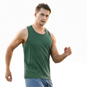 Men's Summer Sports Tank <b>Top</b> Polyester Spandex Knitted <b>Racerback</b> Sleeveless Shirt Breathable Quick Dry Running Gym Fitness - Product Image 5