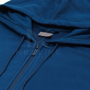 Mens Full Zip Hoodies Drop Shoulder Loose Fit Casual Urban Style Clothing Cotton Mens Zipper Hoodies - Product Image 4