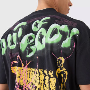 T-shirt pour homme en coton 100% tricoté, respirant, écologique, avec motif graphique, fabriqué au Pakistan, design unique, faible MOQ, été. - Product Image 5