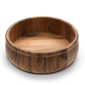 Saladier en bois d'acacia naturel écologique pour mélanger les aliments de service de table, cuisine, table à manger, décor ou présentoir de fruits - Product Image 3