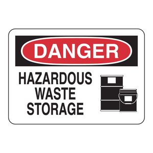 Panneau de signalisation de stockage de déchets dangereux Brady pour les zones de laboratoire et industrielles - Product Image 3