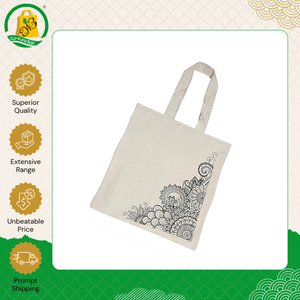 Fabricante Indio Vende Bolsa de Mano Ecológica de Lona de Algodón con Asa Doble y Cierre sin Azo, para Llevar al Hombro - Product Image 3