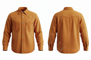 เสื้อเชิ้ตเดนิมวินเทจสั่งทำพิเศษพร้อมกระเป๋าสไตล์ตะวันตก ปิดด้วยกระดุม แขนยาวลำลอง ขายส่งเสื้อเชิ้ตเดนิม - Product Image 5