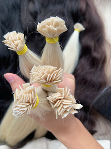 Prix de gros Extensions de cheveux à pointe de kératine vietnamienne 100g Couleur claire 65cm Longueur Paquets de cheveux crus vietnamiens - Product Image 4