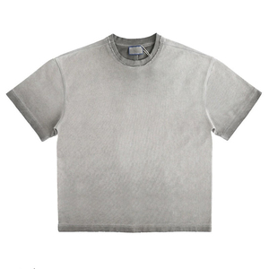 เสื้อยืดโอเวอร์ไซส์ผู้ชาย ผ้าฝ้าย 100% ราคาถูก สกรีนโลโก้ได้ สไตล์สตรีทแวร์ ล้างสีแบบวินเทจ ทรงบ็อกซี่ เนื้อผ้าหนา ใส่สบาย - Product Image 6