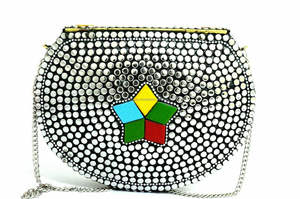 Sac à main à la mode pochette en métal sac à bandoulière avec nacre article cadeau - Product Image 6