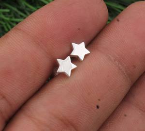 Boucles d'oreilles étoile en argent sterling 925 massif, bijoux de luxe faits à la main pour mariage, anniversaire, fête, cadeau - Product Image 4
