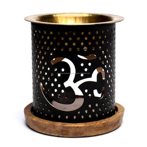 Brûleur d'huile artisanal exotique en laiton et fer, écologique, pour rituels d'encens et décoration d'autel, utilisation toute saison, plusieurs tailles - Product Image 1