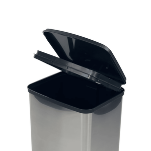 Pattumiera da cucina in plastica argentata da 13,2 galloni con coperchio, contenitore per rifiuti domestici per sacchi della spazzatura - Product Image 3
