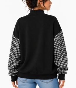เสื้อสเวตเชิ้ตคอกลมสำหรับสาวๆ แบบสั่งทำพิเศษ ปักชื่อทีม ปักลายทวิลล์ ทรงโอเวอร์ไซส์ ผ้าฝ้ายฟลีซ สไตล์วาร์ซิตี้ สำหรับวันแข่งขัน  แสดงสปิริตของทีม/โรงเรียน/มหาวิทยาลัย - Product Image 6