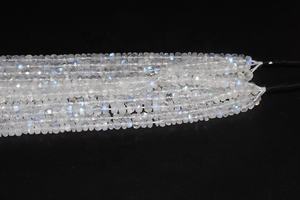 Perles de rondelle à facettes en pierre de lune arc-en-ciel 4.75-5mm 13 pouces perles arc-en-ciel flashy perles en gros - Product Image 3