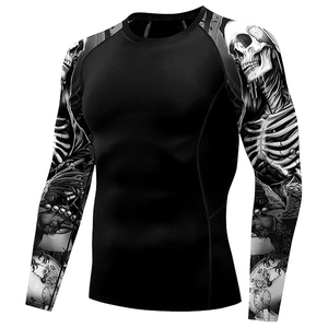 Men Long Sleeve Rash Guard <b>Compression</b> <b>Shirt</b> Graphic Print UV Protection Quick Dry OEM Manufacturer - Product Image 1