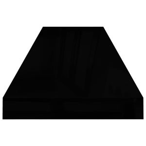 Étagère murale en MDF nid d'abeille noir brillant, petite vitrine en métal - Product Image 5