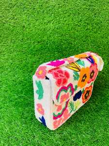 Bolso de mano floral con cuentas hecho a mano: Bolso de hombro bordado - Product Image 1