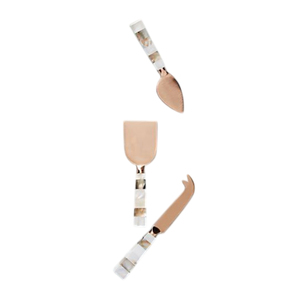 Gold Mother of Pearl Cheese Knife Set Stainless Steel MOP Handle Cheese <b>Tools</b> Charcuterie <b>Board</b> Accessories Wedding Gift Sets - Product Image 2