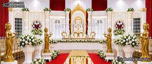 Decoración de Palmeras para Escenarios de Boda Canadienses, Palmeras con Acabado Blanco para la Elegancia del Escenario de Recepción, Decoración de Palmeras para Escenarios de Boda - Product Image 4