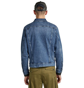 Veste en jean western pour homme – Veste en jean robuste bleu marine pour homme avec un design inspiré du cowboy pour une mode décontractée en plein air - Product Image 4
