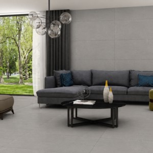 Carreaux de sol en porcelaine mate Belleza Grey 600x1200mm, design minimaliste, antidérapants, pour intérieur, salon. - Product Image 1