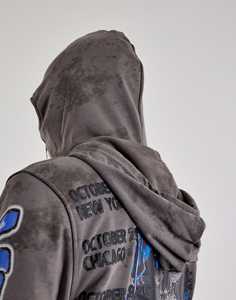 Sweat à capuche épais sans cordon, coupe courte, personnalisé, 100% coton, 500gsm 700gsm, couleur unie, coupe carrée, oversize, pour hommes - Product Image 2