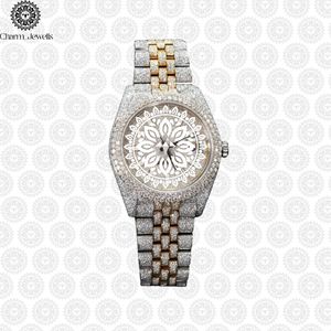 Montre de luxe pour homme Charm_Jewells en acier inoxydable 40 mm avec accent diamant, verre saphir, mouvement mécanique analogique, étanche 10 bars - Product Image 2