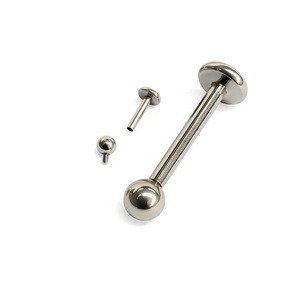 Joyería para <span class=keywords><strong>Piercing</strong></span> de Acero Inoxidable, Estilo Básico, Varilla Esférica Recta con Base Plana, para <span class=keywords><strong>Piercing</strong></span> de <span class=keywords><strong>Mejilla</strong></span>/Mejorilla, Joyería Corporal Roscada - Product Image 4
