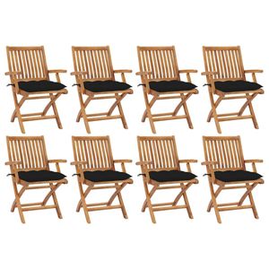 Set di 8 Sedie da Patio in Teak, Elegante Arredamento da Esterno per il Tuo Giardino o Terrazza - Product Image 1
