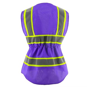Chaleco de Seguridad Reflectante de Poliéster Ecológico para Mujer, Chaqueta de Malla de Alta Visibilidad con Materiales Sostenibles - Product Image 3