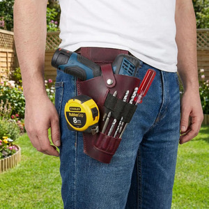 Funda de Cuero Premium para Taladro, Soporte para Taladro Inalámbrico, Bolsa de Herramientas Resistente para Electricistas y Carpinteros, Proveedor OEM - Product Image 2