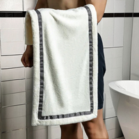 High-end Household New Antibacterial Thick Coral Fleece Ribbon Towel Men's Face Towel