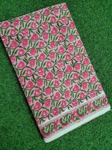 Tela de Algodón Estampada a Mano con Diseño Mugal Butta, Transpirable, Ligera y Ecológica para Confección de Vestidos de Mujer - Product Image 2