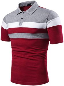 Men's <b>Black</b> Short Sleeve <b>Polo</b> <b>Shirt</b> 100% Cotton Oxford Fabric Breathable Casual Solid Color Front Print Design - Product Image 3