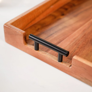 Bandeja de Madera para Servir en Cafeterías, para Bebidas, Aperitivos, Comidas, Postres, Desayuno, Té, Café, Presentación de Alimentos, Comedor, Barra, Restaurante, Hogar - Product Image 4