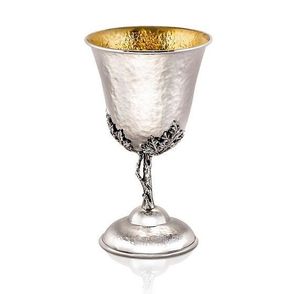 Ensemble de coupes Kiddush en or motif racine d'arbre, gobelets à vin Judaica de luxe pour Shabbat, mariage et décoration de fêtes, prix de gros - Product Image 4