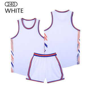 Maillots de basketball réversibles personnalisés pour hommes – Uniformes athlétiques sans manches en maille 100 % polyester à enfiler pour entraînement d'équipe (modèle vierge) - Product Image 2