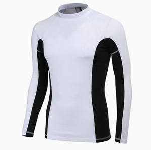 Camiseta Deportiva de Manga Larga para Hombre, Blanca y Negra, de Compresión, Secado Rápido, para Artes Marciales y Entrenamiento Físico - Product Image 2
