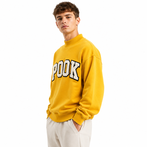 Sweat-shirt à col montant pour homme avec lettres grecques et broderie chenille personnalisée, en molleton 100% coton, pour fraternité - Product Image 1