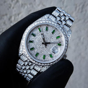 Reloj Mecánico Bling Bling Totalmente Cubierto de Diamantes Cultivados en Laboratorio, de Acero Inoxidable, Estilo Ultimate Bust Down, para Hombre - Product Image 3