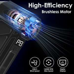 1 pz. Soffiatore ad aria compressa LED ad alta velocità per la pulizia di tastiere PC, ricaricabile, velocità massima 160.000 RPM - Product Image 2