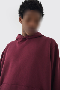 Sweat-shirt court oversize streetwear hip-hop pour homme, coupe ample, en molleton délavé, personnalisable, fabriqué au Pakistan - Product Image 2