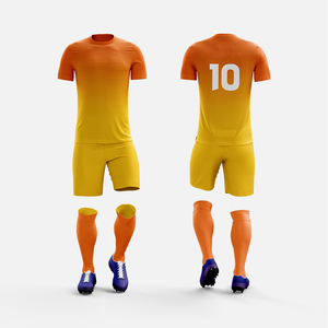 ชุดยูนิฟอร์มฟุตบอลแบบกำหนดเอง เสื้อเจอร์ซีย์ กางเกงขาสั้น ชุดกีฬา ชุดฝึกซ้อม ชุดแข่งขัน คุณภาพพรีเมียม ขายส่งเสื้อผ้ากีฬา - Product Image 1