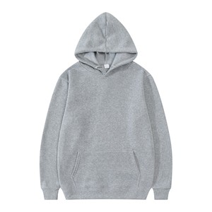 Sweat à capuche unisexe en polaire de polyester, couleur unie, personnalisable avec logo brodé, style décontracté et oversize, prix usine Chine, OEM - Product Image 4