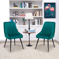 Fauteuil moderne en velours vert rembourré Global orbit GO-LDC1190 pour salon, chambre, appartement, bureau à domicile, salle à manger, cuisine, hôtel